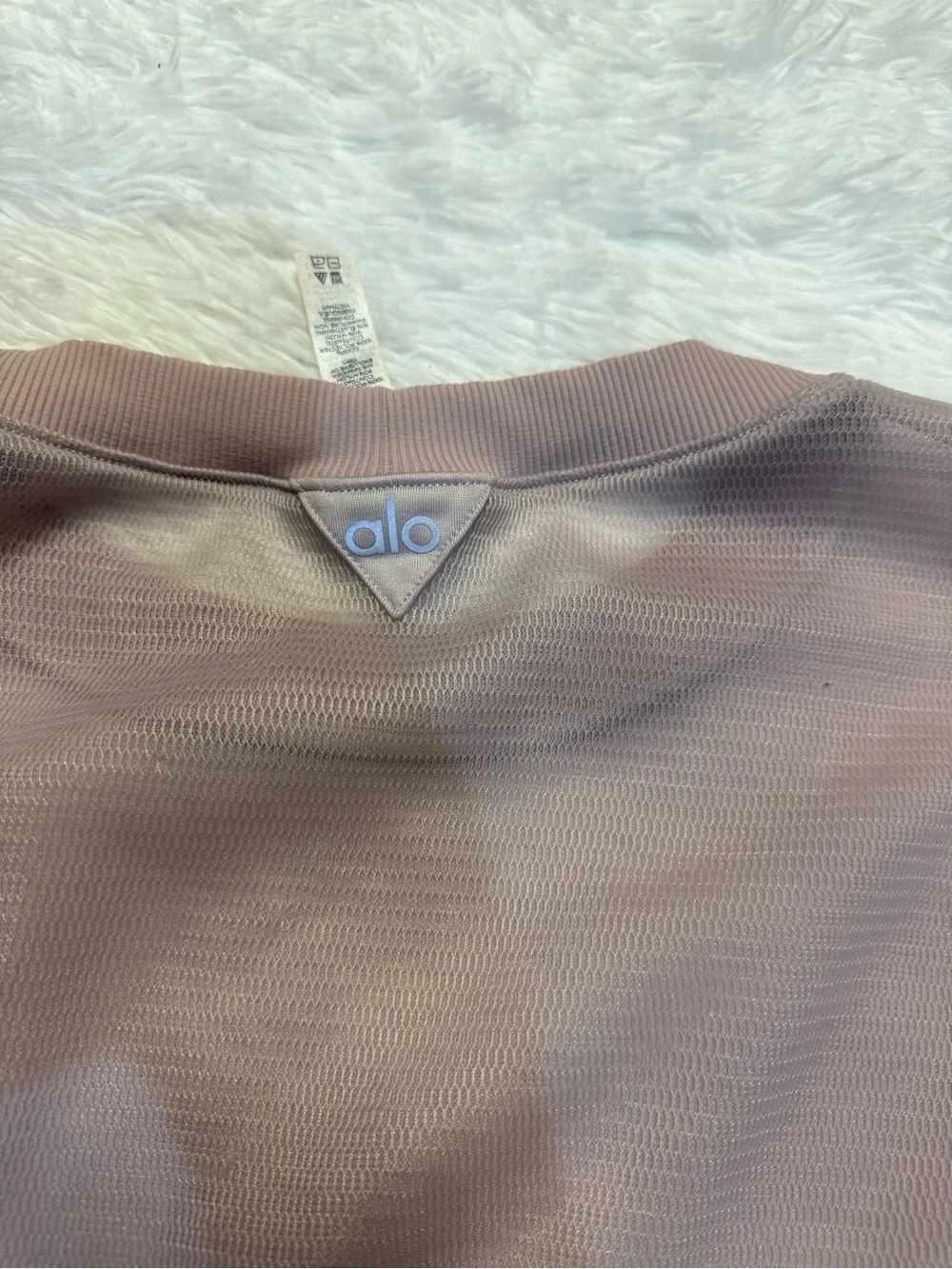 ALO YOGA LAVENDER CLOUD ROW LONG SLEEVE